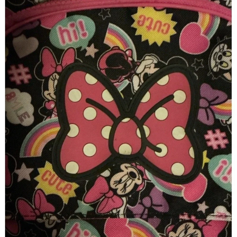Disney Store Minnie Mouse and Figaro Backpack with Hood